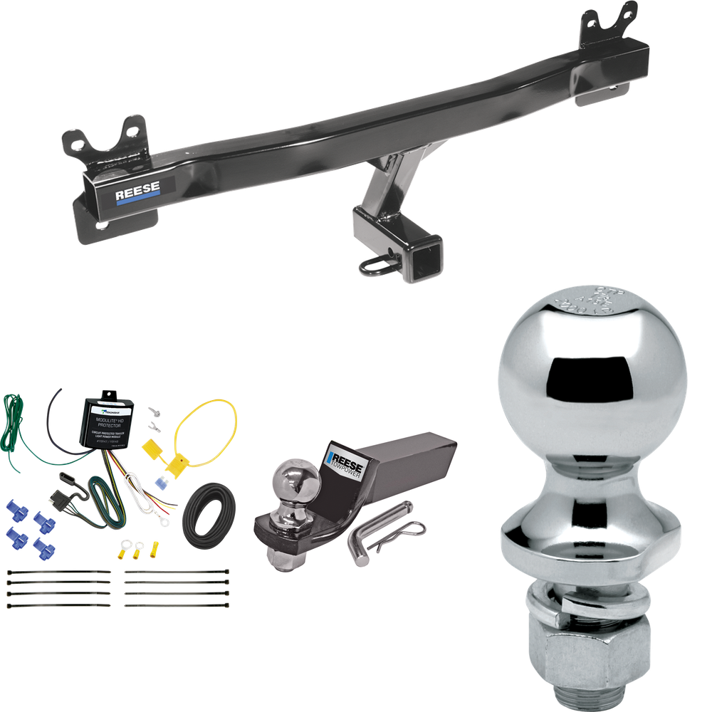 Se adapta al paquete de remolque con enganche de remolque Volvo V60 2015-2017 con cableado plano de 4 + kit de montaje de bola de inicio con caída de 2" y bola de 2" + bola de 1-7/8" (para (aplicación a partir de 2015-1/2) Modelos) Por Reese Towpower