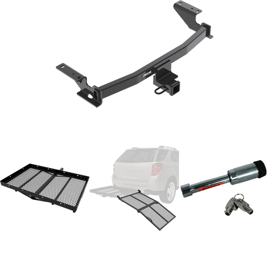 Fits 2017-2023 Mazda CX-5 Trailer Hitch Tow PKG w/ Cargo Carrier + Bi-Fold Ramp + Hitch Lock (Excludes: Diesel Engine Models) By Reese Towpower