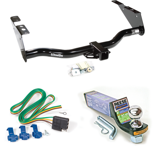 Fits 2004-2007 Chrysler Town & Country Trailer Hitch Tow PKG w/ 4-Flat Wiring + Starter Kit Ball Mount w/ 2" Drop & 1-7/8" Ball (Excludes: w/Stow & Go Seats Models) By Draw-Tite