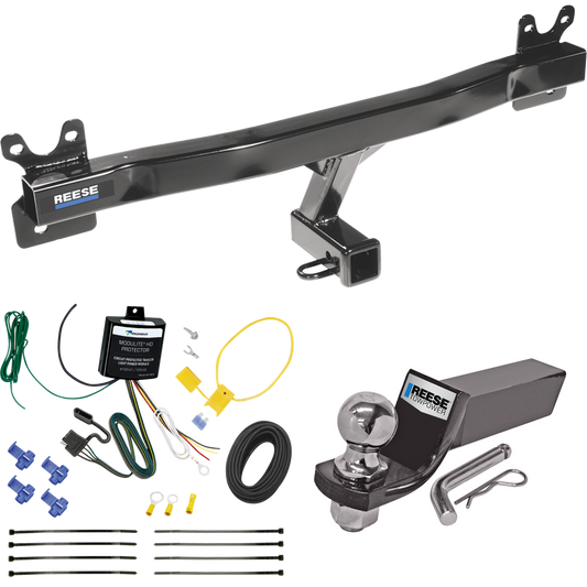 Se adapta al paquete de enganche de remolque Volvo V60 2015-2017 con cableado plano de 4 + kit de montaje de bola de inicio con caída de 2" y bola de 2" (para modelos (aplicación a partir de 2015-1/2)) de Reese Towpower