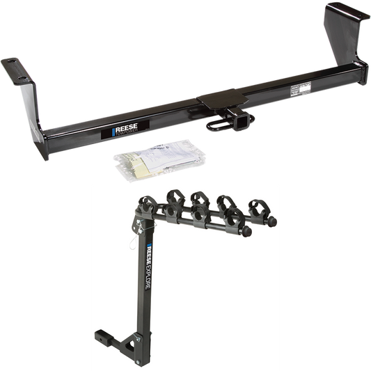 Fits 2001-2009 Volvo S60 Trailer Hitch Tow PKG w/ 4 Bike Carrier Rack (For Sedan Models) By Reese Towpower