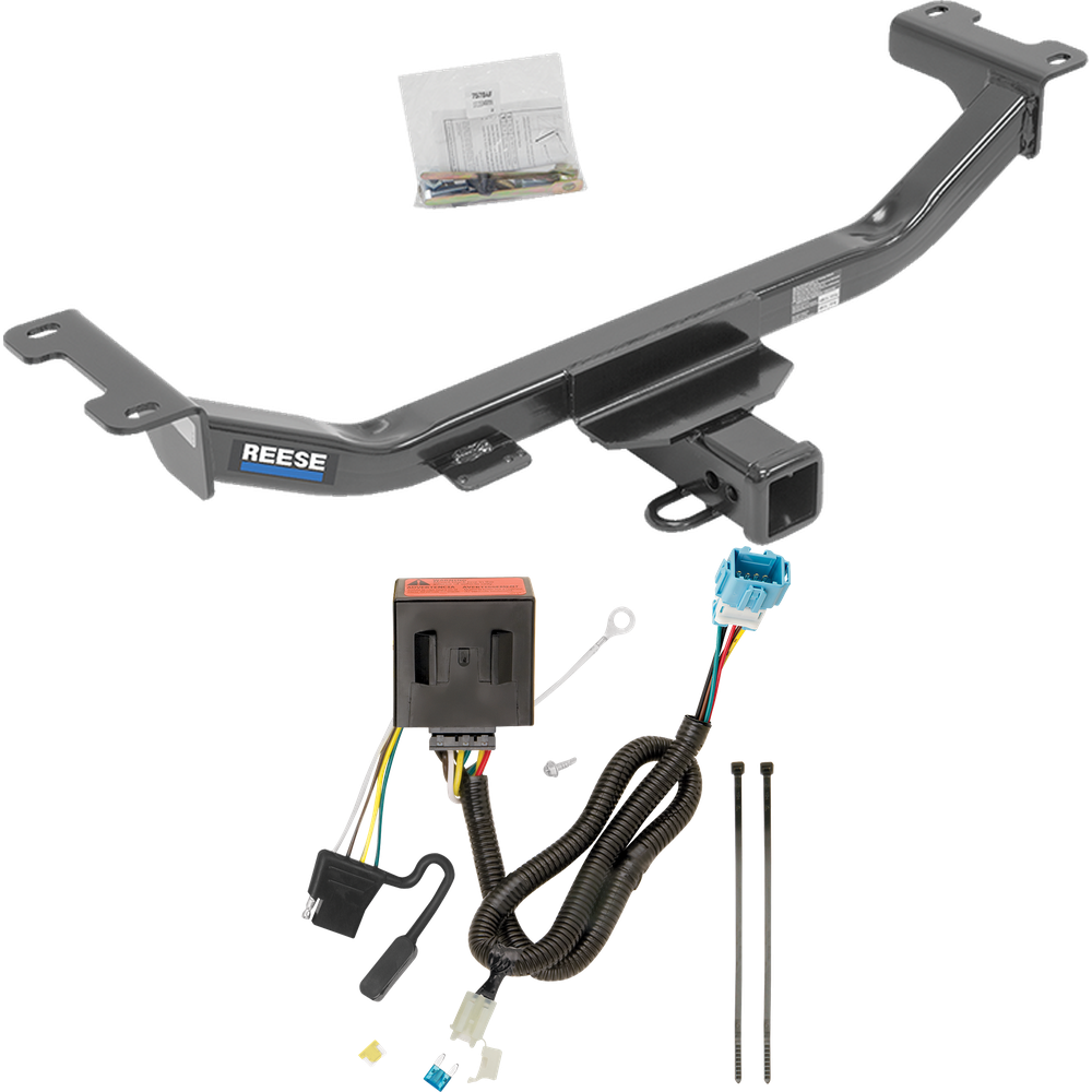 Se adapta al paquete de remolque con enganche de remolque Acura RDX 2013-2018 con arnés de cableado plano de 4 de Reese Towpower