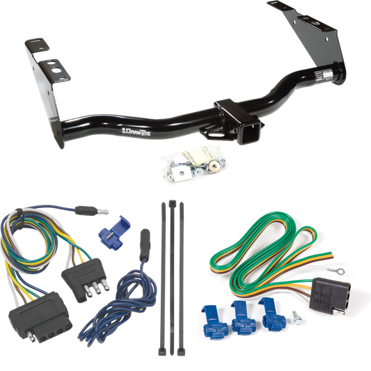 Fits 2004-2007 Dodge Grand Caravan Trailer Hitch Tow PKG w/ 5-Flat Wiring Harness (Excludes: w/Stow & Go Seats Models) By Draw-Tite