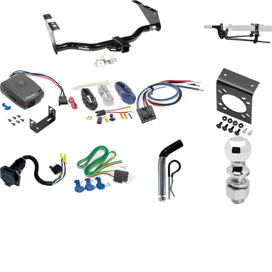 Fits 2004-2007 Chrysler Town & Country Trailer Hitch Tow PKG w/ 6K Round Bar Weight Distribution Hitch w/ 2-5/16" Ball + 2" Ball + Pin/Clip + Pro Series Pilot Brake Control + Generic BC Wiring Adapter + 7-Way RV Wiring (Excludes: w/Stow & Go Seats Mo