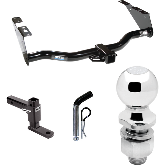 Fits 2004-2007 Chrysler Town & Country Trailer Hitch Tow PKG w/ Adjustable Drop Rise Ball Mount + Pin/Clip + 2" Ball (Excludes: w/Stow & Go Seats Models) By Reese Towpower