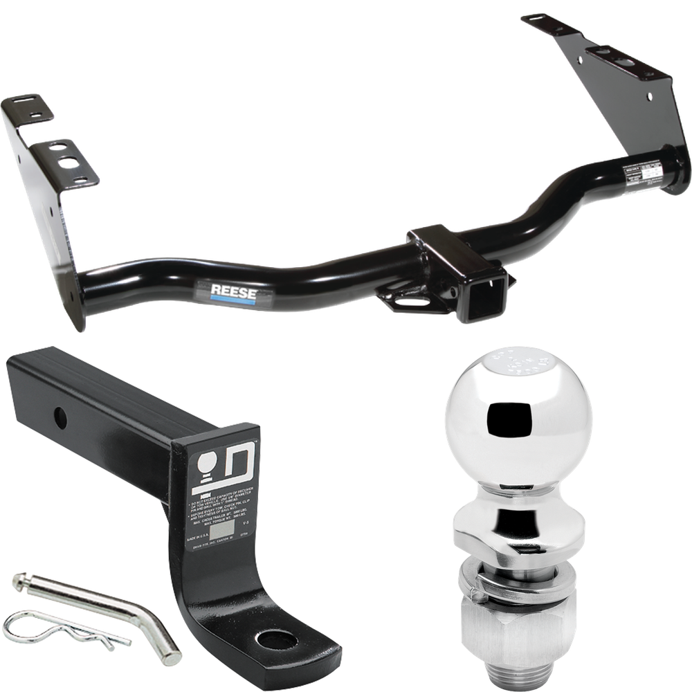 Fits 2004-2007 Chrysler Town & Country Trailer Hitch Tow PKG w/ Ball Mount w/ 4" Drop + 2" Ball (Excludes: w/Stow & Go Seats Models) By Reese Towpower