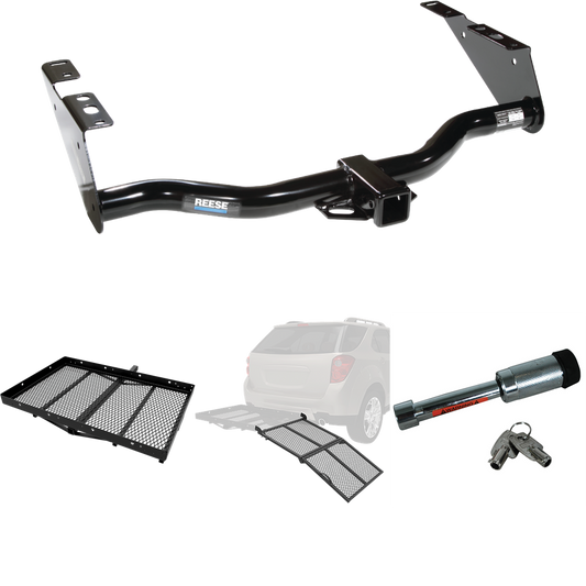 Fits 1996-2003 Chrysler Town & Country Trailer Hitch Tow PKG w/ Cargo Carrier + Bi-Fold Ramp + Hitch Lock By Reese Towpower