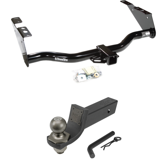 Fits 2004-2007 Dodge Caravan Trailer Hitch Tow PKG + Interlock Tactical Starter Kit w/ 2" Drop & 2" Ball (Excludes: w/Stow & Go Seats Models) By Draw-Tite