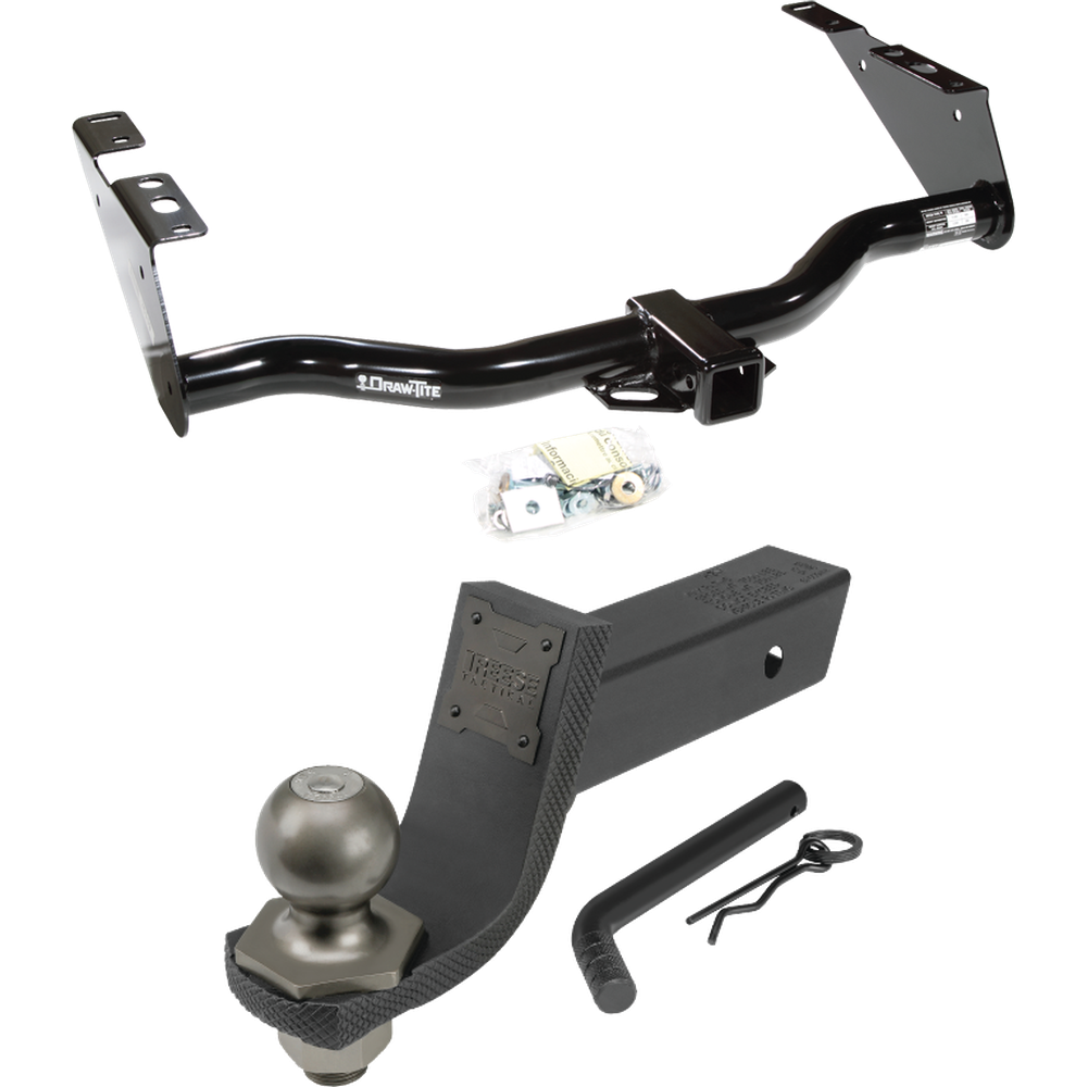 Fits 1996-2000 Plymouth Voyager Trailer Hitch Tow PKG + Interlock Tactical Starter Kit w/ 3-1/4" Drop & 2" Ball By Draw-Tite