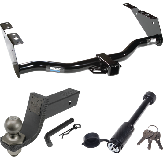 Fits 2004-2007 Dodge Caravan Trailer Hitch Tow PKG + Interlock Tactical Starter Kit w/ 3-1/4" Drop & 2" Ball + Tactical Dogbone Lock (Excludes: w/Stow & Go Seats Models) By Reese Towpower