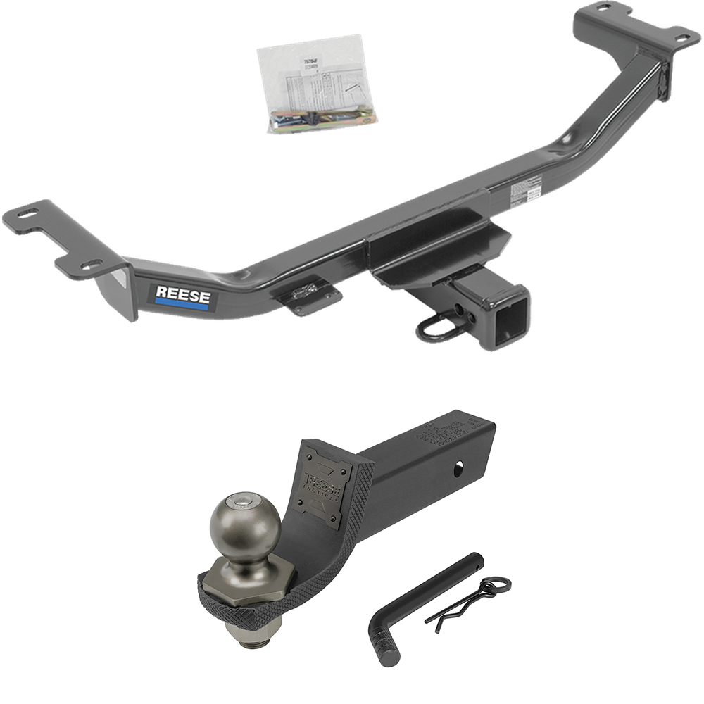 Fits 2010-2012 Acura RDX Trailer Hitch Tow PKG + Interlock Tactical Starter Kit w/ 2" Drop & 2" Ball By Reese Towpower