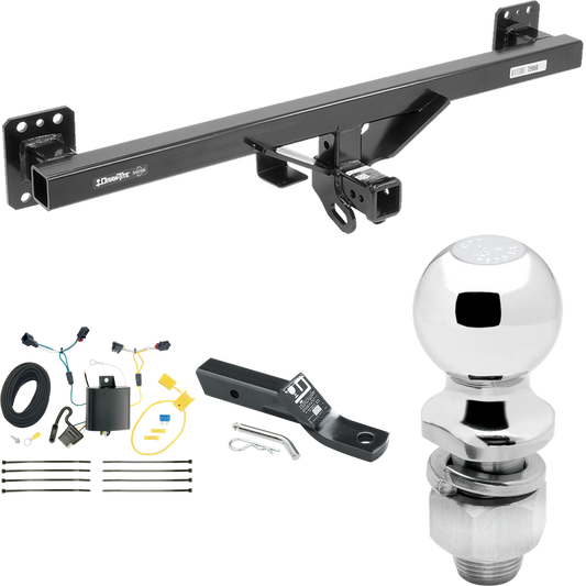 Fits 2011-2017 Volkswagen Touareg Trailer Hitch Tow PKG w/ 4-Flat Wiring + Ball Mount w/ 2" Drop & 2" Ball By Draw-Tite