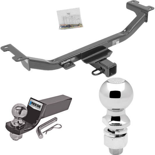 Fits 2010-2018 Acura RDX Trailer Hitch Tow PKG w/ Starter Kit Ball Mount w/ 2" Drop & 2" Ball + 2-5/16" Ball By Draw-Tite