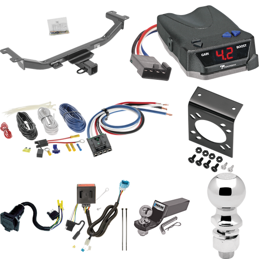 Se adapta al paquete de enganche de remolque Acura RDX 2013-2018 con control de freno Tekonsha BRAKE-EVN + adaptador de cableado BC genérico + cableado RV de 7 vías + soporte de bola y caída de 2" y 2-5/16" de Draw-Tite