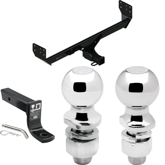 Fits 2021-2023 Genesis GV80 Trailer Hitch Tow PKG w/ Ball Mount w/ 4" Drop + 2" Ball + 2-5/16" Ball By Reese Towpower