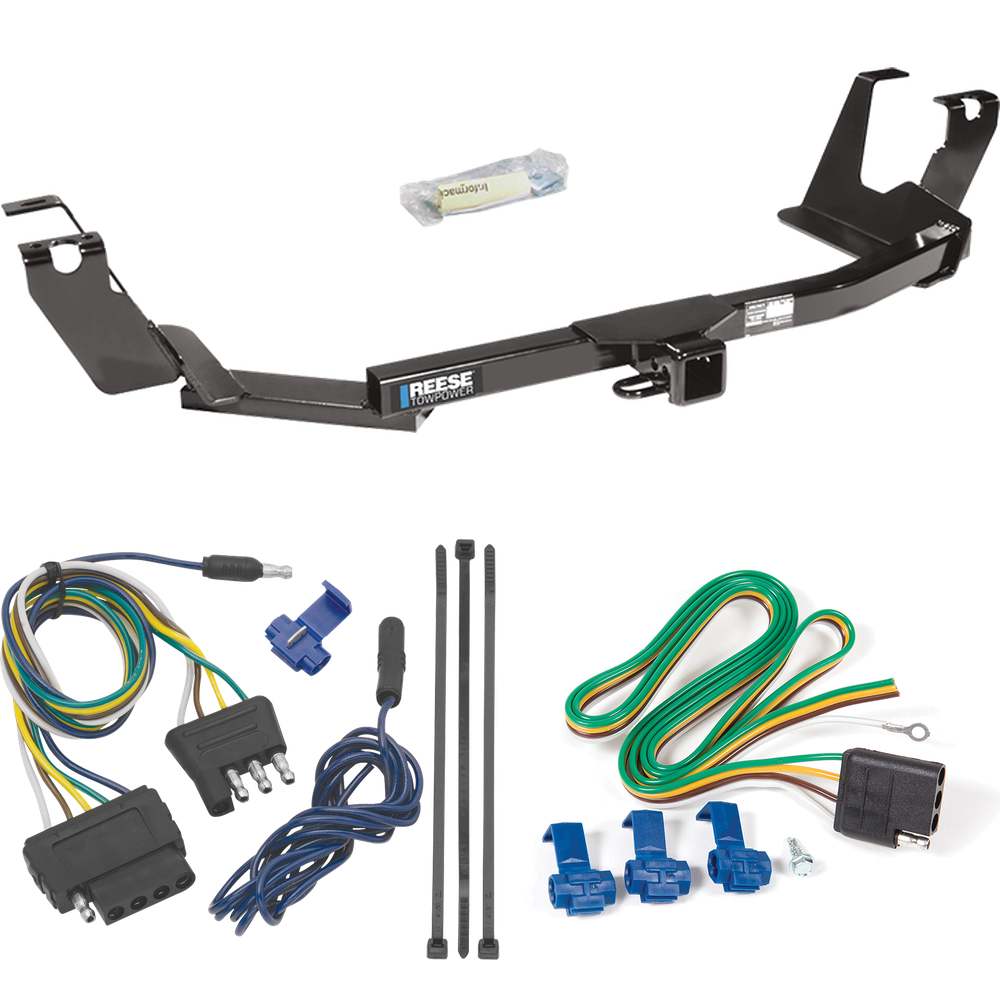 Fits 2005-2007 Dodge Grand Caravan Trailer Hitch Tow PKG w/ 5-Flat Wiring Harness (For w/Stow & Go Seats Models) By Reese Towpower