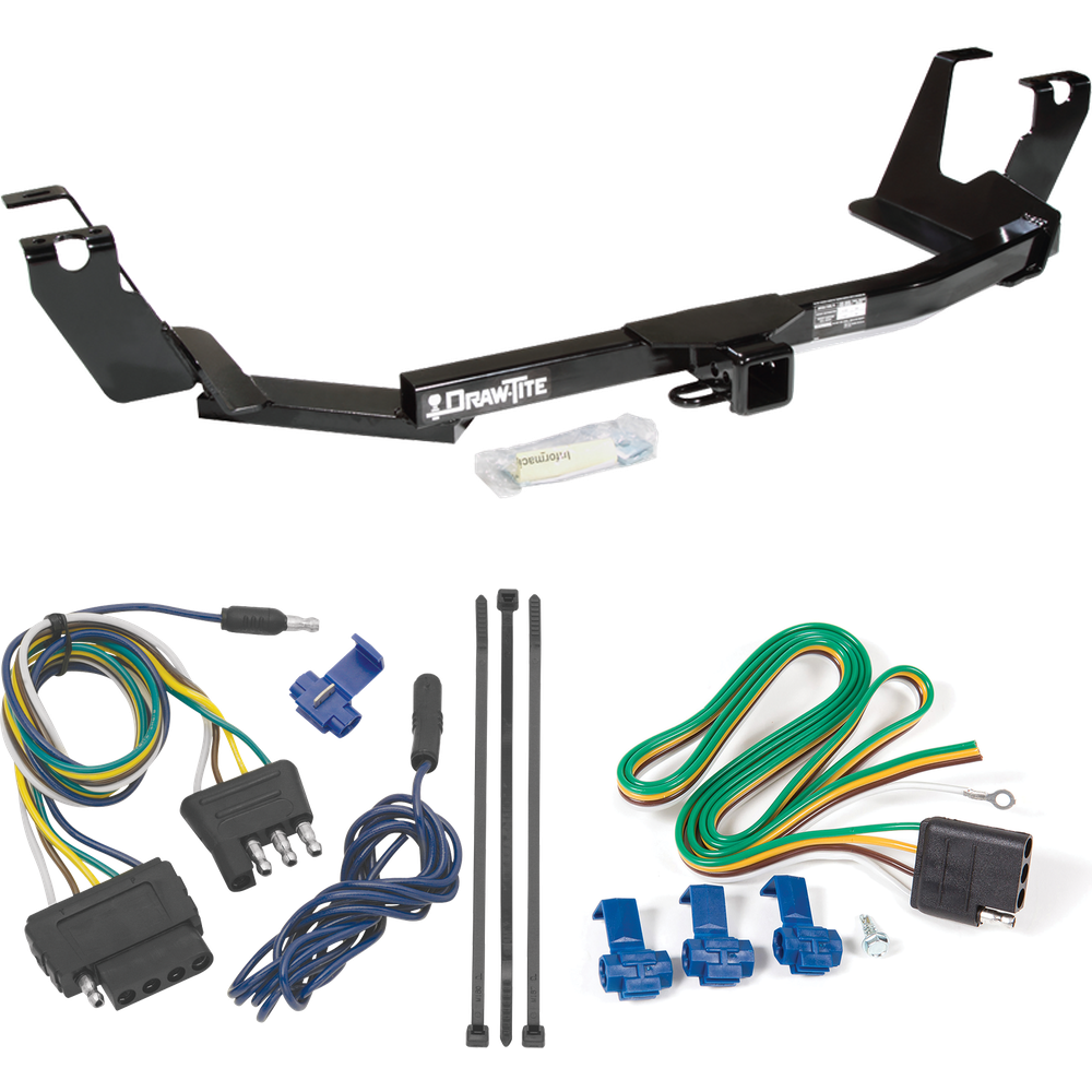 Fits 2005-2007 Dodge Grand Caravan Trailer Hitch Tow PKG w/ 5-Flat Wiring Harness (For w/Stow & Go Seats Models) By Draw-Tite