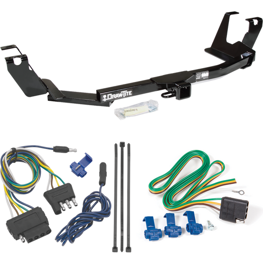 Fits 2005-2007 Dodge Grand Caravan Trailer Hitch Tow PKG w/ 5-Flat Wiring Harness (For w/Stow & Go Seats Models) By Draw-Tite