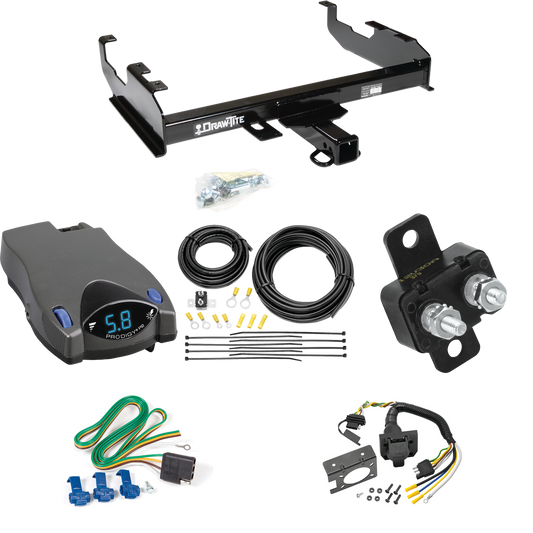 Fits 1969-1970 International 1300D Trailer Hitch Tow PKG w/ Tekonsha Prodigy P2 Brake Control + 7-Way RV Wiring By Draw-Tite