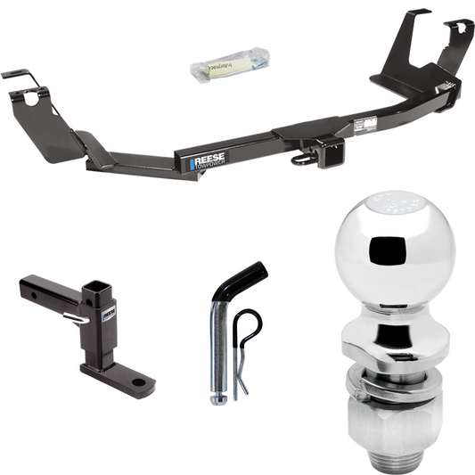 Fits 2005-2007 Chrysler Town & Country Trailer Hitch Tow PKG w/ Adjustable Drop Rise Ball Mount + Pin/Clip + 2" Ball (For w/Stow & Go Seats Models) By Reese Towpower