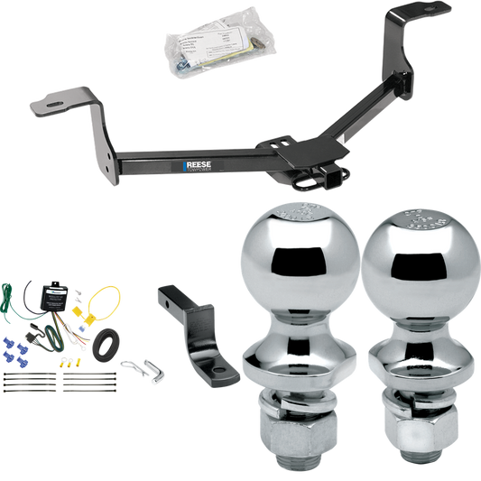 Fits 2009-2014 Acura TL Trailer Hitch Tow PKG w/ 4-Flat Wiring Harness + Draw-Bar + 1-7/8" + 2" Ball By Reese Towpower