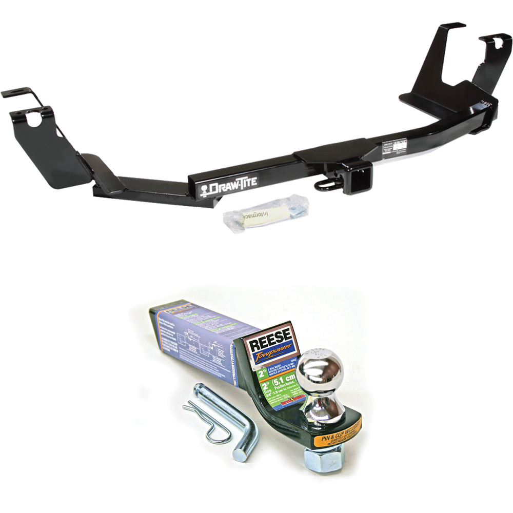 Fits 2005-2007 Chrysler Town & Country Trailer Hitch Tow PKG w/ Starter Kit Ball Mount w/ 2" Drop & 1-7/8" Ball (For w/Stow & Go Seats Models) By Draw-Tite