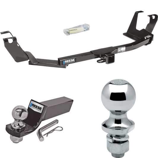 Fits 2005-2007 Chrysler Town & Country Trailer Hitch Tow PKG w/ Starter Kit Ball Mount w/ 2" Drop & 2" Ball + 1-7/8" Ball (For w/Stow & Go Seats Models) By Reese Towpower