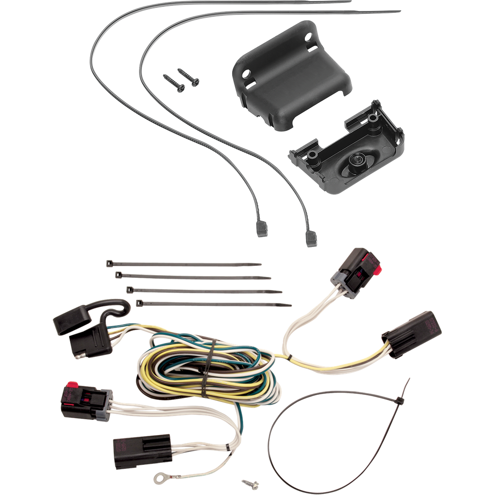 Se adapta al arnés de cableado del remolque del extremo del vehículo de 4 planos Dodge Caravan 2004-2007 + soporte de cableado de Tekonsha