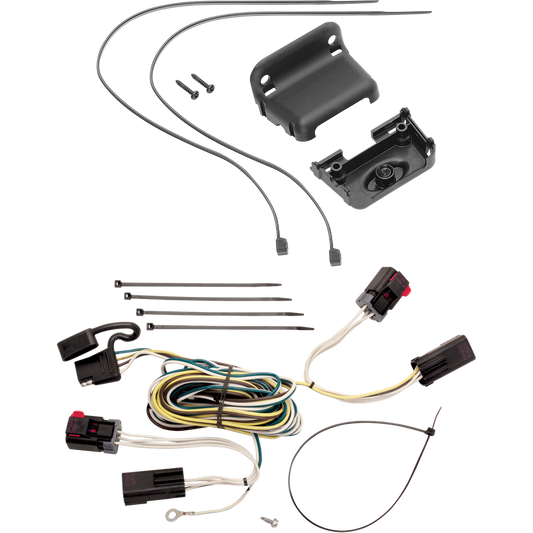 Se adapta al arnés de cableado del remolque del extremo del vehículo de 4 planos Dodge Caravan 2004-2007 + soporte de cableado de Tekonsha