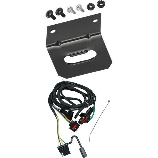 Fits 1991-1995 Chrysler Town & Country 4-Flat Vehicle End Trailer Wiring Harness + Wiring Bracket By Tekonsha