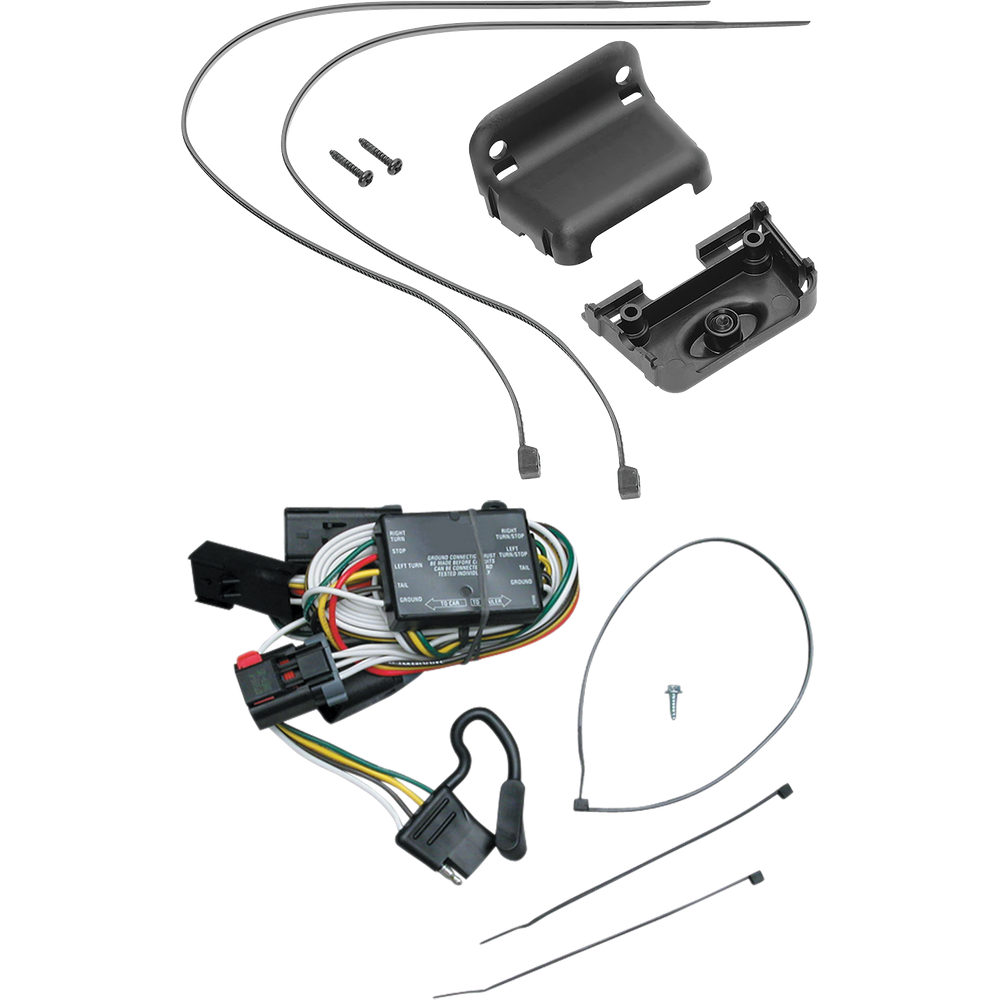 Fits 1996-2000 Dodge Caravan 4-Flat Vehicle End Trailer Wiring Harness + Wiring Bracket By Tekonsha