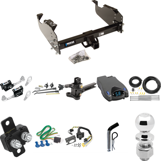 Fits 2011-2012 RAM 5500 Trailer Hitch Tow PKG w/ 17K Trunnion Bar Weight Distribution Hitch + Pin/Clip + Dual Cam Sway Control + 2-5/16" Ball + Tekonsha Prodigy P2 Brake Control + 7-Way RV Wiring (For Cab & Chassis, w/34" Wide Frames Models) By Reese