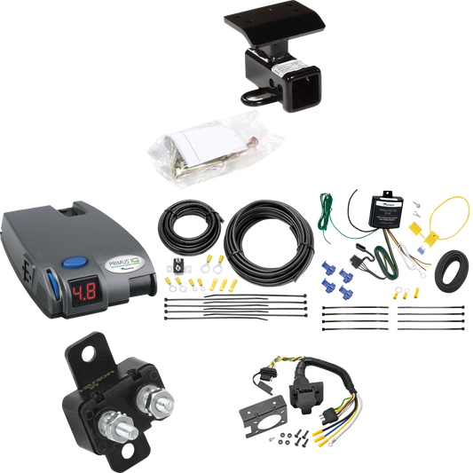 Se adapta al paquete de enganche de remolque Volkswagen Tiguan 2009-2011 con control de freno Tekonsha Primus IQ + cableado RV de 7 vías de Draw-Tite