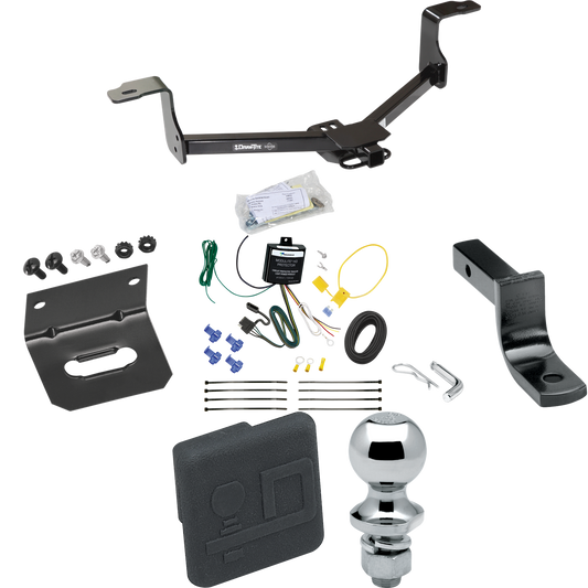 Se adapta al paquete de enganche de remolque Acura TL 2009-2014 con arnés de cableado plano de 4 + barra de tracción + bola de 1-7/8" + soporte de cableado + cubierta de enganche de Draw-Tite