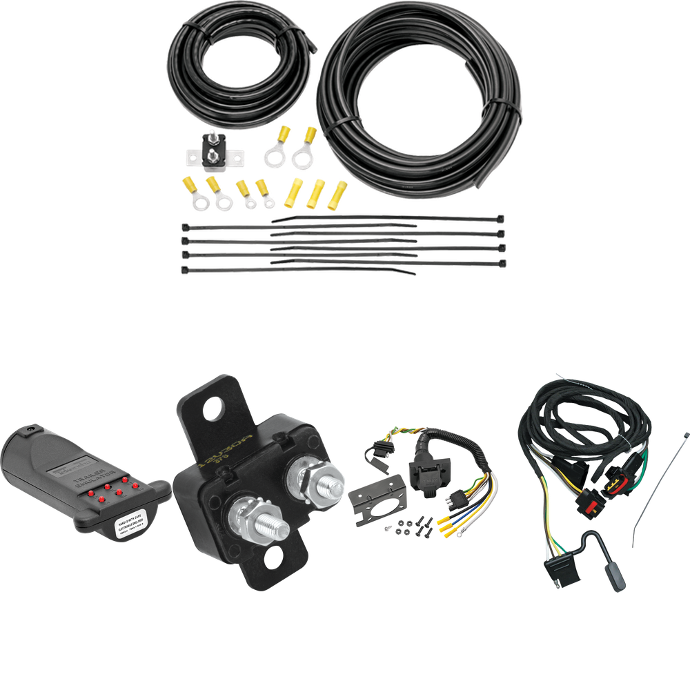 Fits 2011-2011 RAM Dakota 7-Way RV Wiring + 7-Way Tester and Trailer Emulator By Tekonsha