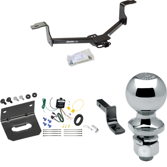 Se adapta al paquete de enganche de remolque Acura TL 2009-2014 con arnés de cableado de 4 planos + barra de tracción + bola de 2" + soporte de cableado de Draw-Tite