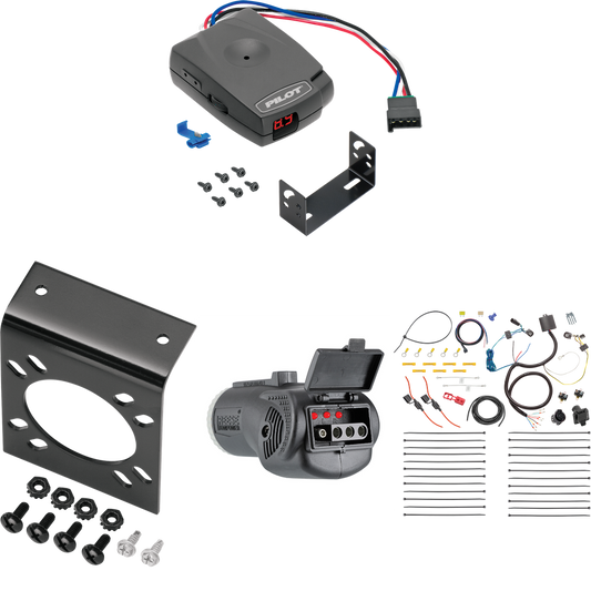 Fits 2011-2016 Chrysler Town & Country 7-Way RV Wiring + Pro Series Pilot Brake Control + 2 in 1 Tester & 7-Way to 4-Way Adapter By Tekonsha