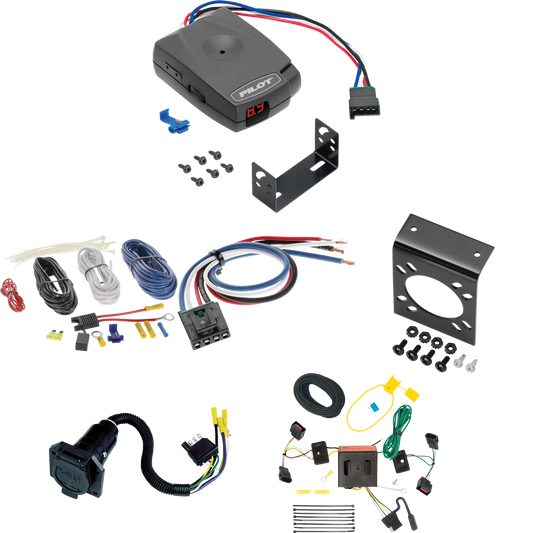 Fits 2008-2010 Chrysler Town & Country 7-Way RV Wiring + Pro Series Pilot Brake Control + Generic BC Wiring Adapter By Tekonsha