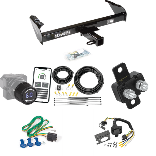 Fits 1963-1966 GMC 3000 Trailer Hitch Tow PKG w/ Tekonsha Prodigy iD Bluetooth Wireless Brake Control + 7-Way RV Wiring By Draw-Tite