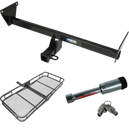 Fits 2023-2023 Mazda CX-50 Trailer Hitch Tow PKG w/ 60" x 24" Cargo Carrier + Hitch Lock By Reese Towpower