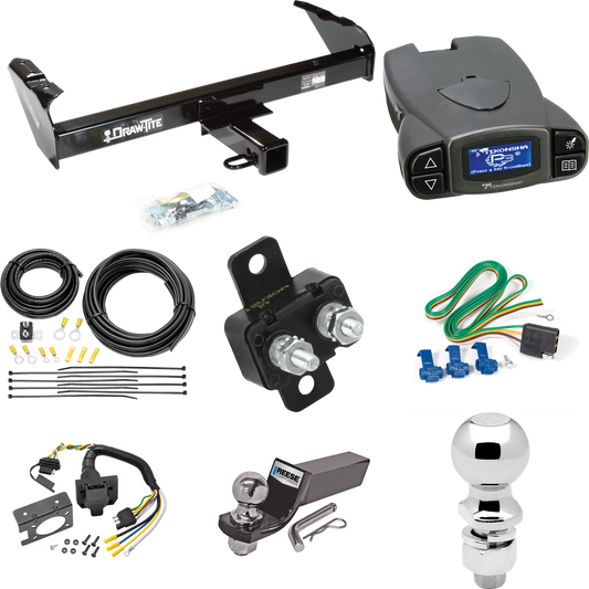 Se adapta al paquete de enganche de remolque International 1500D 1969-1971 con control de freno Tekonsha Prodigy P3 + cableado de 7 vías para vehículos recreativos + soporte de bola y caída de 2" y 2-5/16" de Draw-Tite