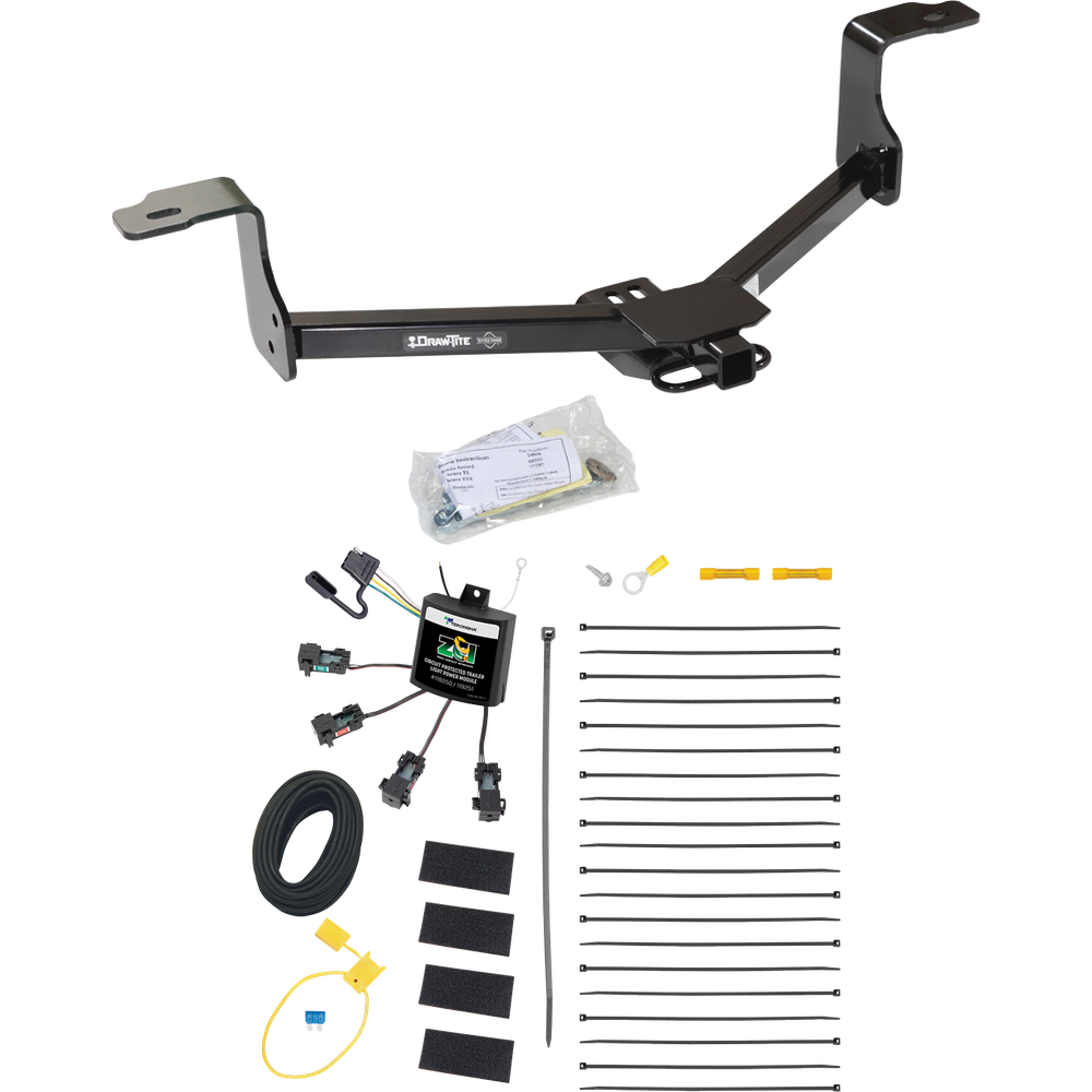 Se adapta al paquete de enganche de remolque Honda Accord 2013-2015 con arnés de cableado de 4 contactos planos "sin empalme" (para modelos Sedan, con luces traseras LED) de Draw-Tite