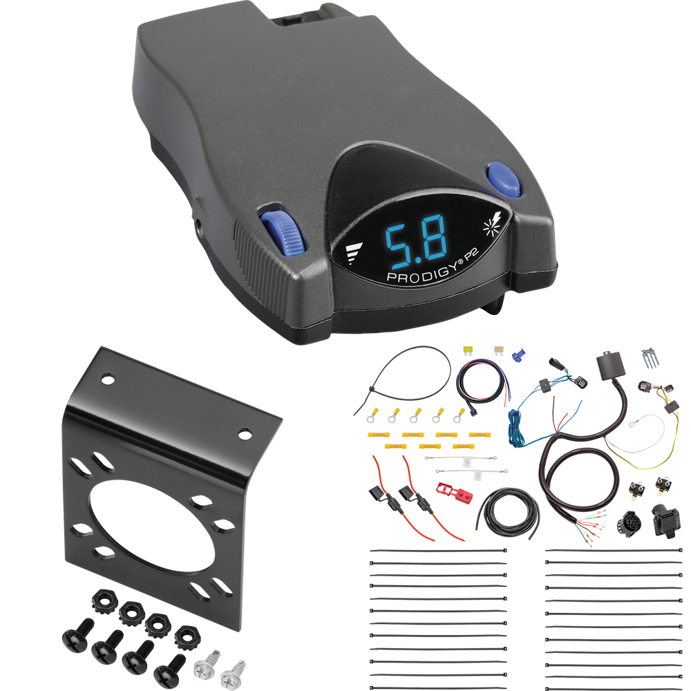 Se adapta al cableado de RV de 7 vías RAM C/V 2012-2015 + control de freno Tekonsha Prodigy P2 (para modelos Tradesman) de Tekonsha