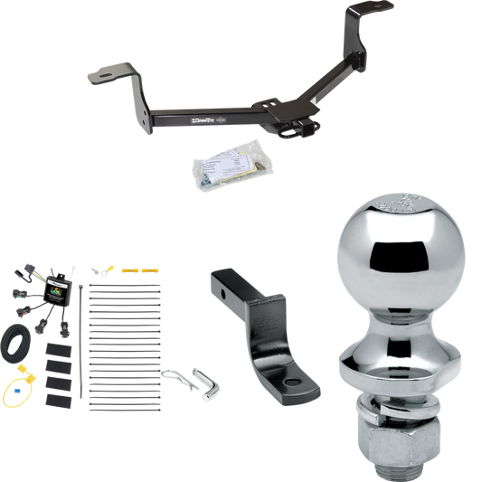 Fits 2009-2014 Acura TL Trailer Hitch Tow PKG w/ 4-Flat Zero Contact "No Splice" Wiring Harness + Draw-Bar + 1-7/8" Ball By Draw-Tite