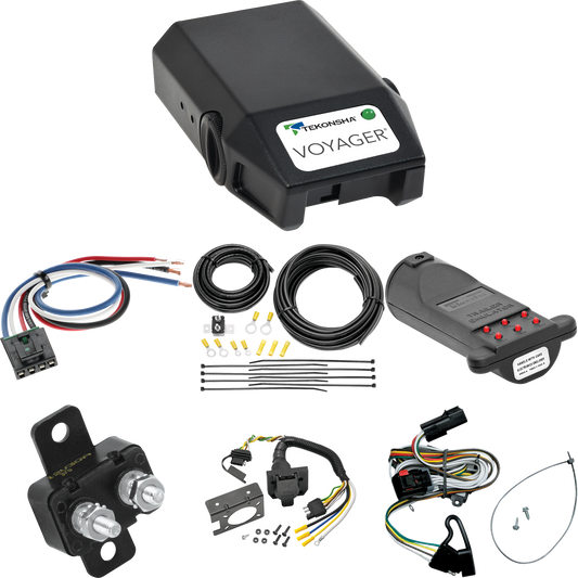 Fits 2001-2003 Dodge Caravan 7-Way RV Wiring + Tekonsha Voyager Brake Control + Generic BC Wiring Adapter + 7-Way Tester and Trailer Emulator By Tekonsha