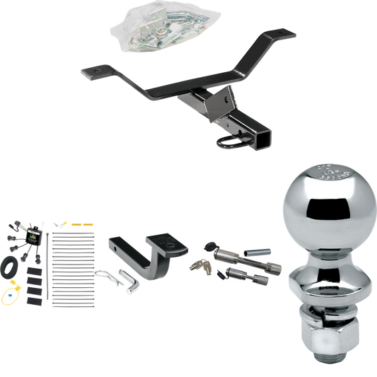 Se adapta al paquete de remolque con enganche de remolque Acura TL 2004-2008 con arnés de cableado de 4 contactos planos "sin empalme" + barra de tracción + bola de 2" + enganche doble y cerraduras de acoplador de Reese Towpower