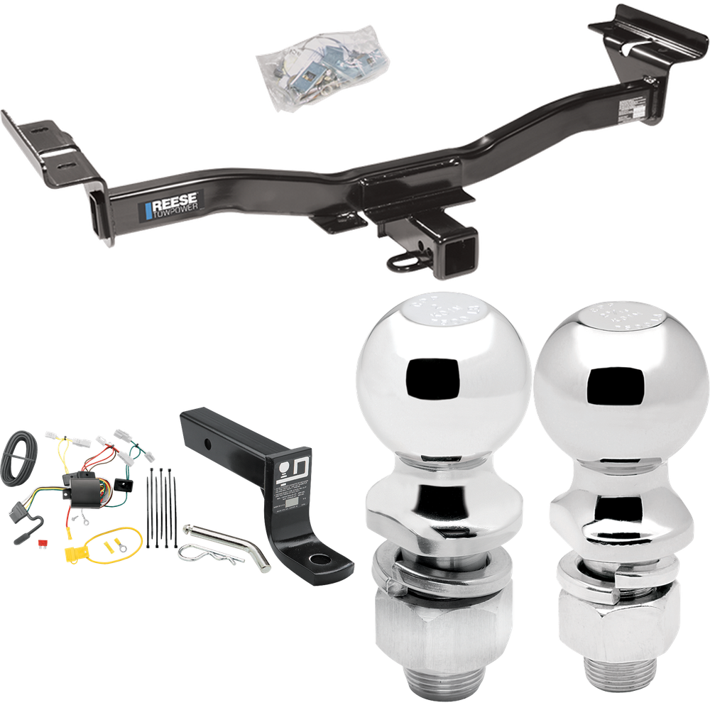 Fits 2007-2012 Mazda CX-7 Trailer Hitch Tow PKG w/ 4-Flat Wiring + Ball Mount w/ 4" Drop + 2" Ball + 2-5/16" Ball By Reese Towpower