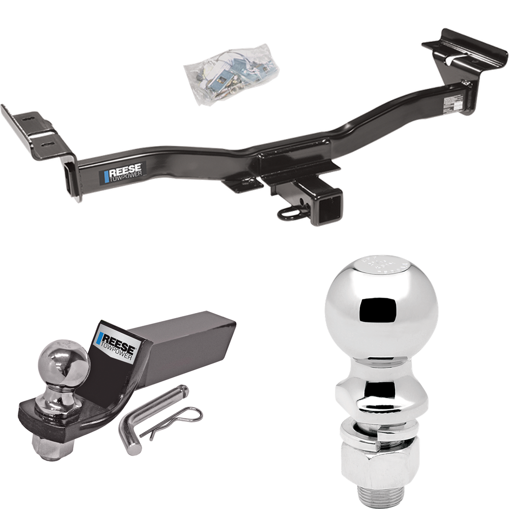 Fits 2007-2012 Mazda CX-7 Trailer Hitch Tow PKG w/ Starter Kit Ball Mount w/ 2" Drop & 2" Ball + 2-5/16" Ball By Reese Towpower