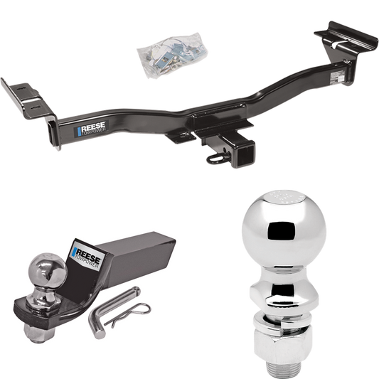 Fits 2007-2012 Mazda CX-7 Trailer Hitch Tow PKG w/ Starter Kit Ball Mount w/ 2" Drop & 2" Ball + 2-5/16" Ball By Reese Towpower