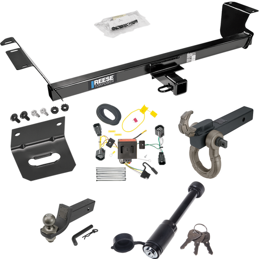 Fits 2012-2015 RAM C/V Trailer Hitch Tow PKG w/ 4-Flat Wiring + Interlock Tactical Starter Kit w/ 2" Drop & 2" Ball + Tactical Hook & Shackle Mount + Tactical Dogbone Lock + Wiring Bracket (For Tradesman Models) By Reese Towpower